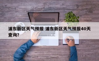 浦东新区天气预报 浦东新区天气预报40天查询？