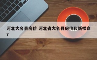 河北大名县房价 河北省大名县房价和新楼盘？