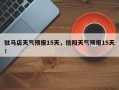 驻马店天气预报15天，信阳天气预报15天！
