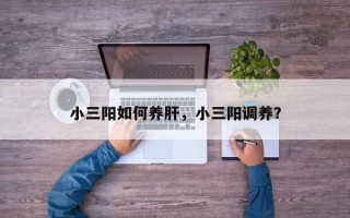 小三阳如何养肝，小三阳调养？
