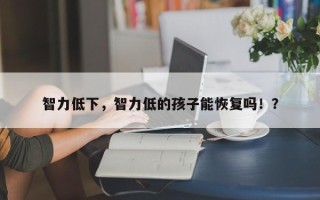智力低下，智力低的孩子能恢复吗！？