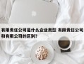 有限责任公司是什么企业类型 有限责任公司和有限公司的区别？