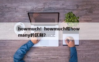 howmuch！howmuch和how many的区别？