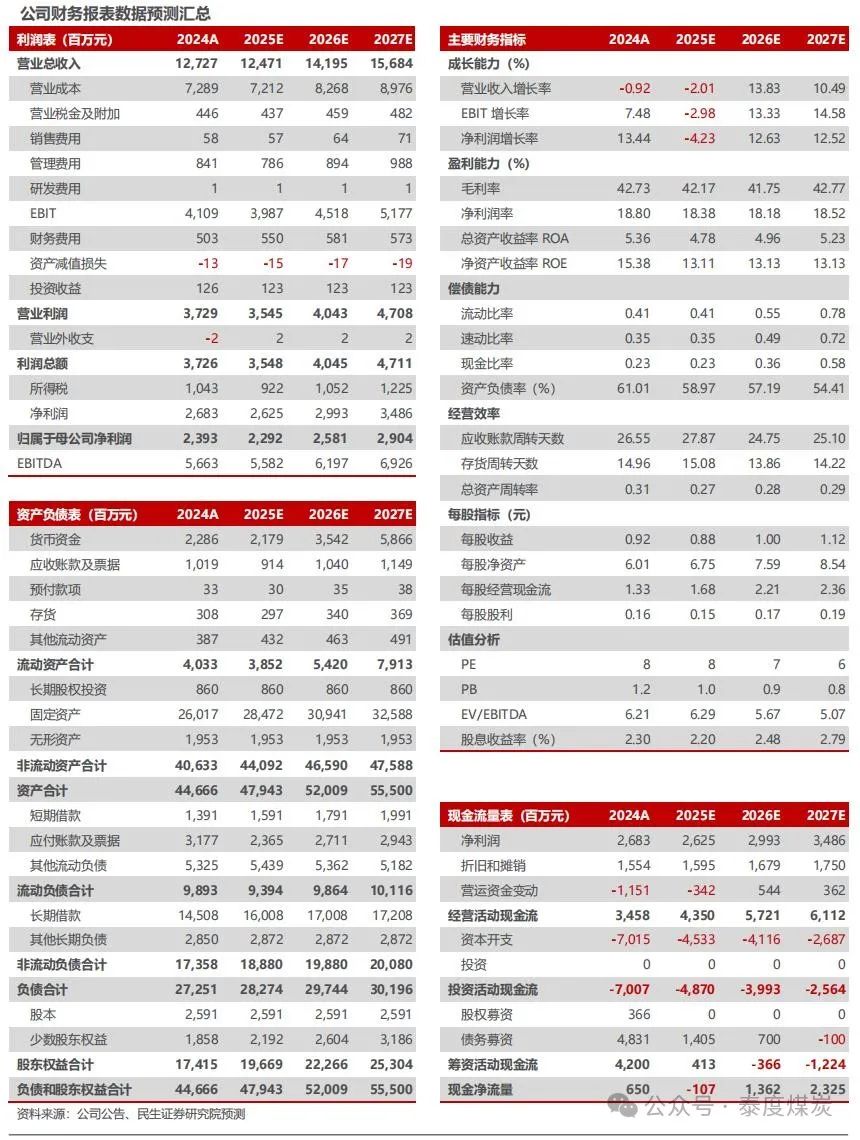 【民生能源】新集能源2025年一季报点评：投资收益下滑，主业盈利承压